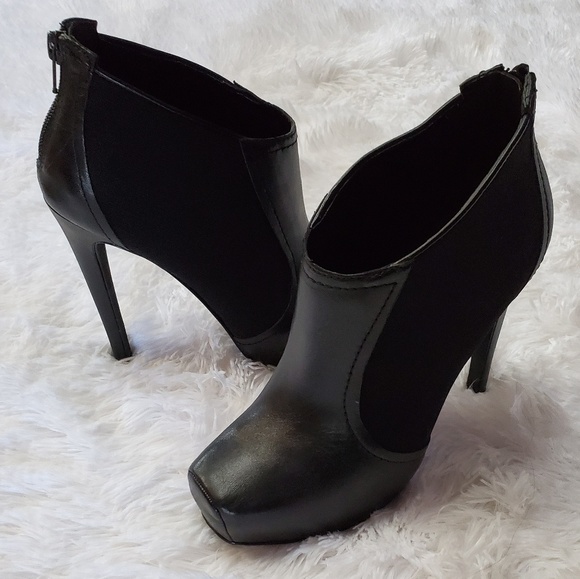 Jessica Simpson Shoes - JESSICA SIMPSON "LIVIA" BLACK LEATHER BOOTIES